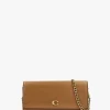 Evie Honey Brown Leather Wallet Bag