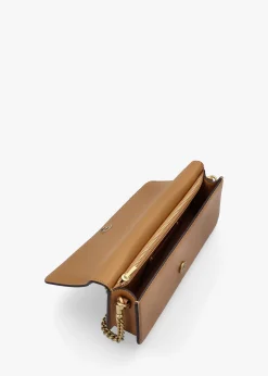 Evie Honey Brown Leather Wallet Bag