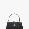 Extra Large Doll Frame Saffiano Black Purse Bag