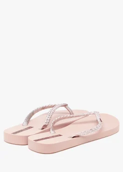 Exuberance Chrome Rose Gold Flip Flops