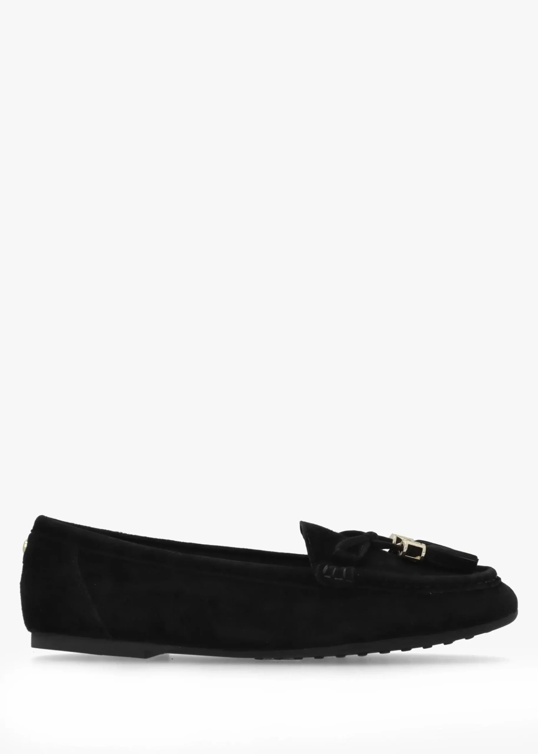 Famina Black Suede Tassel Loafers
