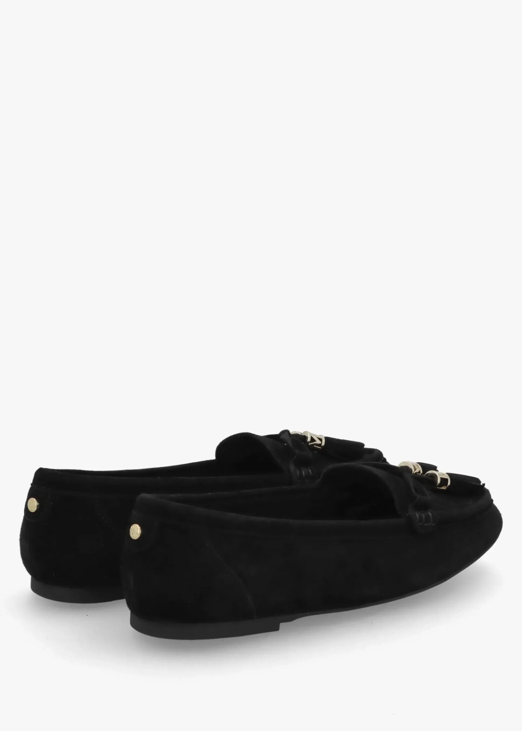 Famina Black Suede Tassel Loafers