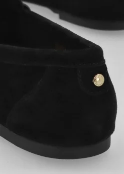Famina Black Suede Tassel Loafers