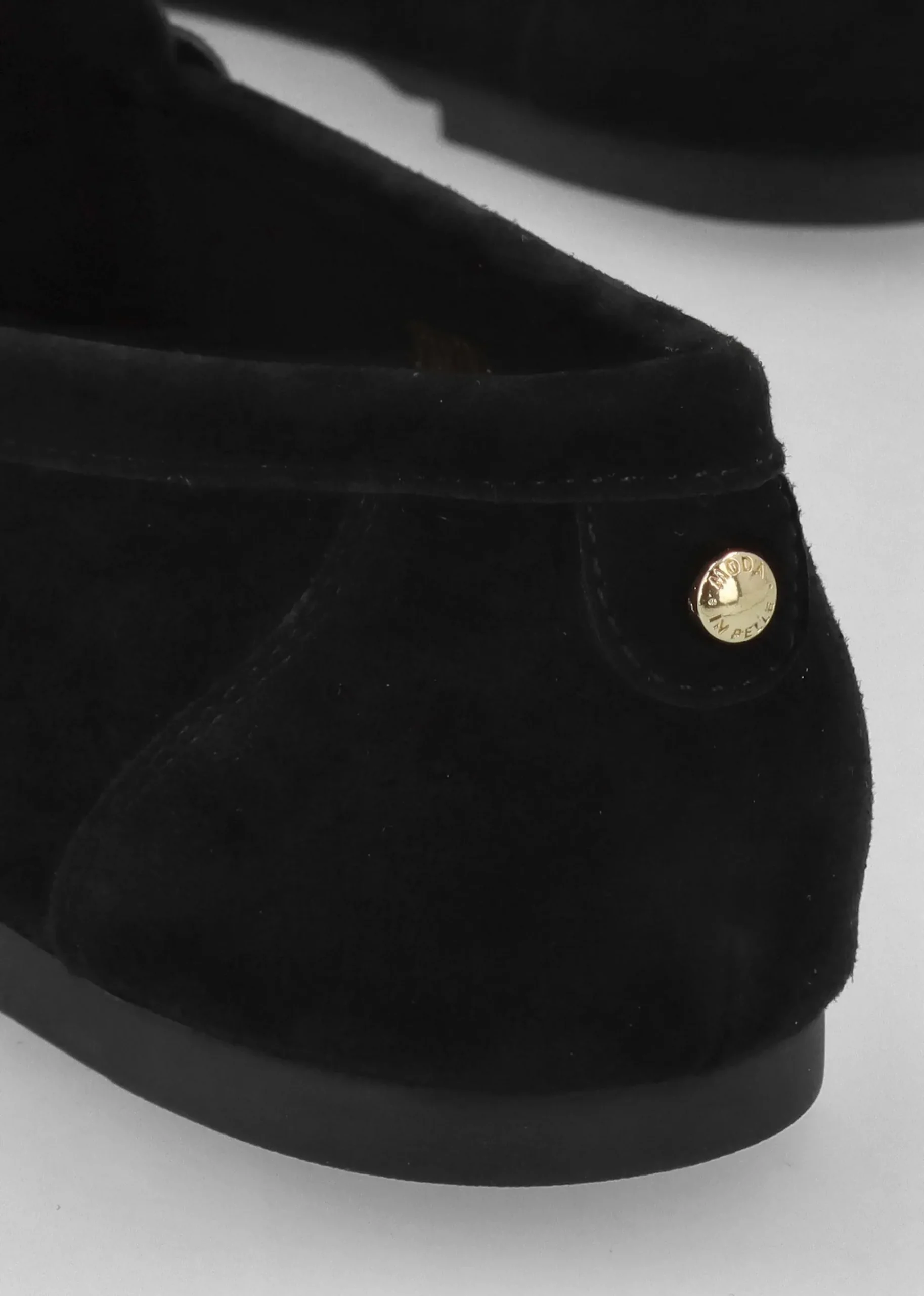 Famina Black Suede Tassel Loafers