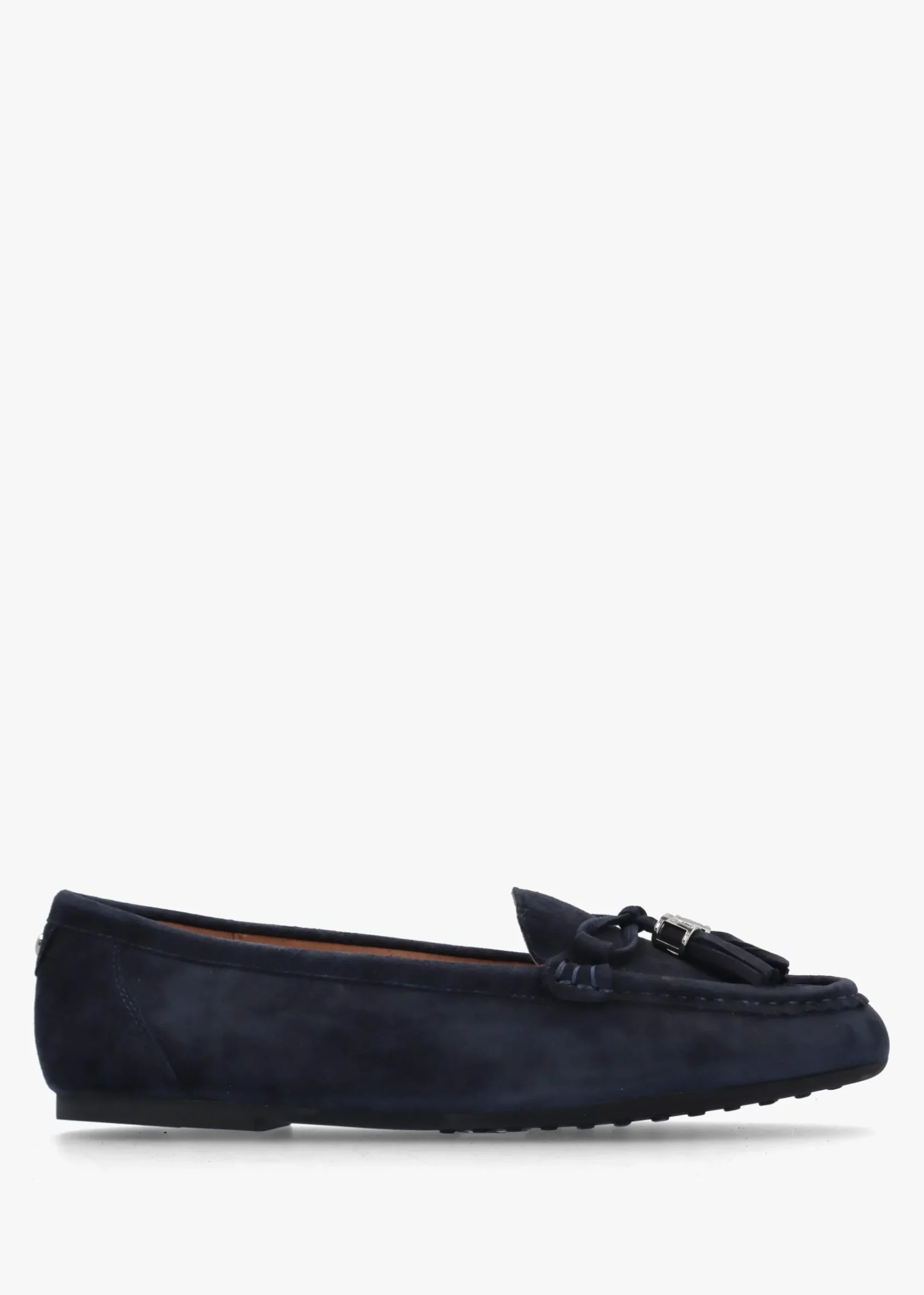 Famina Navy Suede Tassel Loafers
