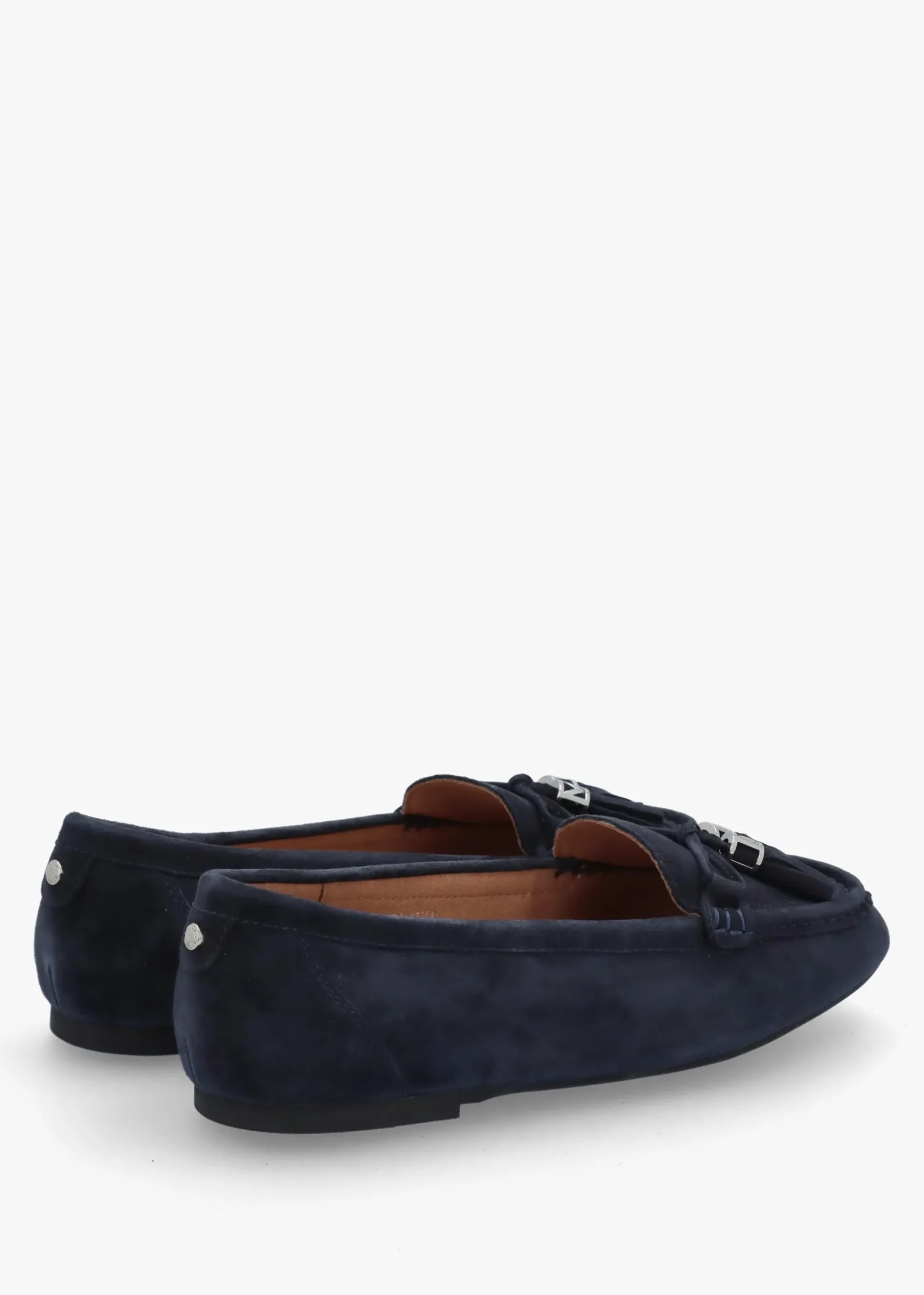 Famina Navy Suede Tassel Loafers