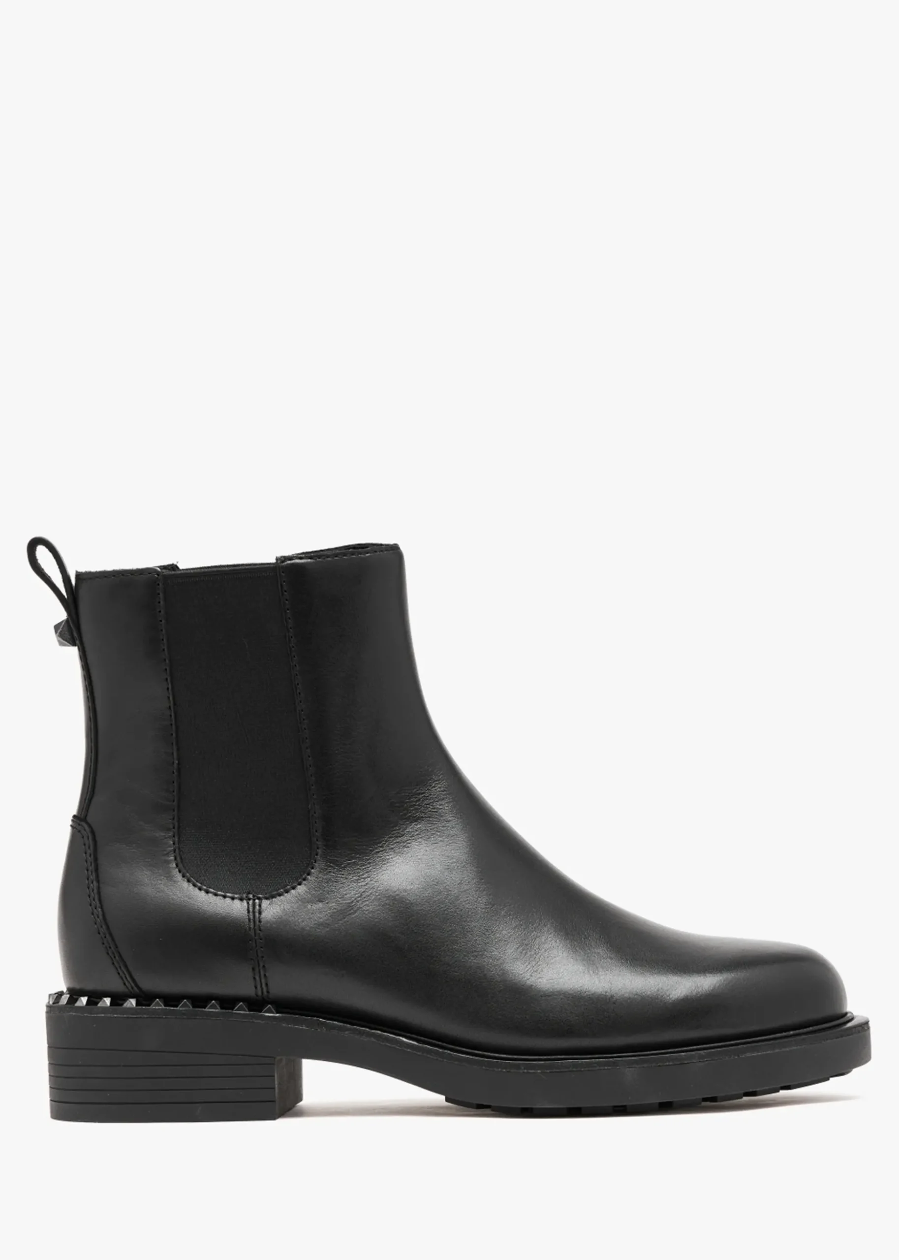 Fancy Black Leather Chelsea Boots