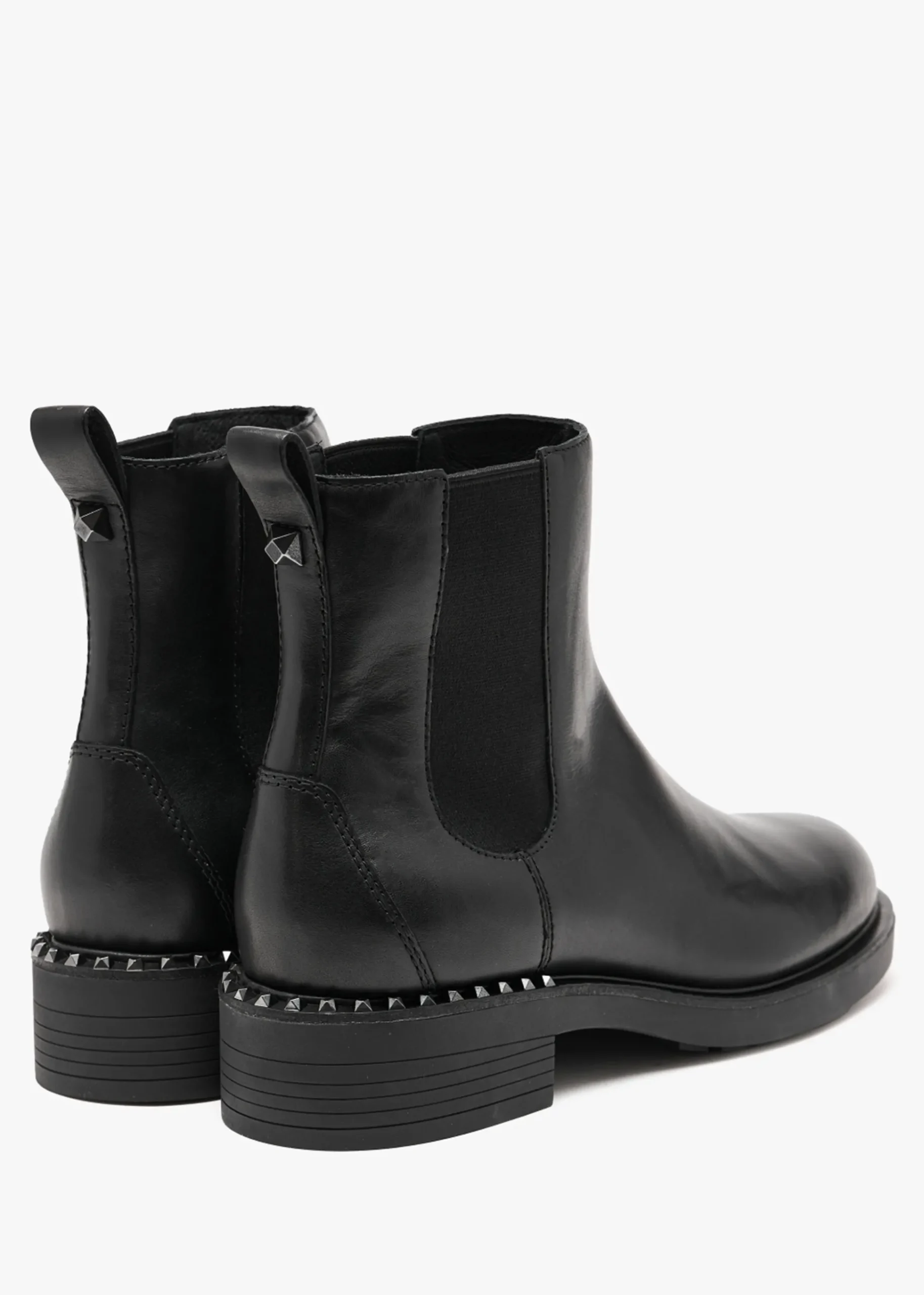 Fancy Black Leather Chelsea Boots