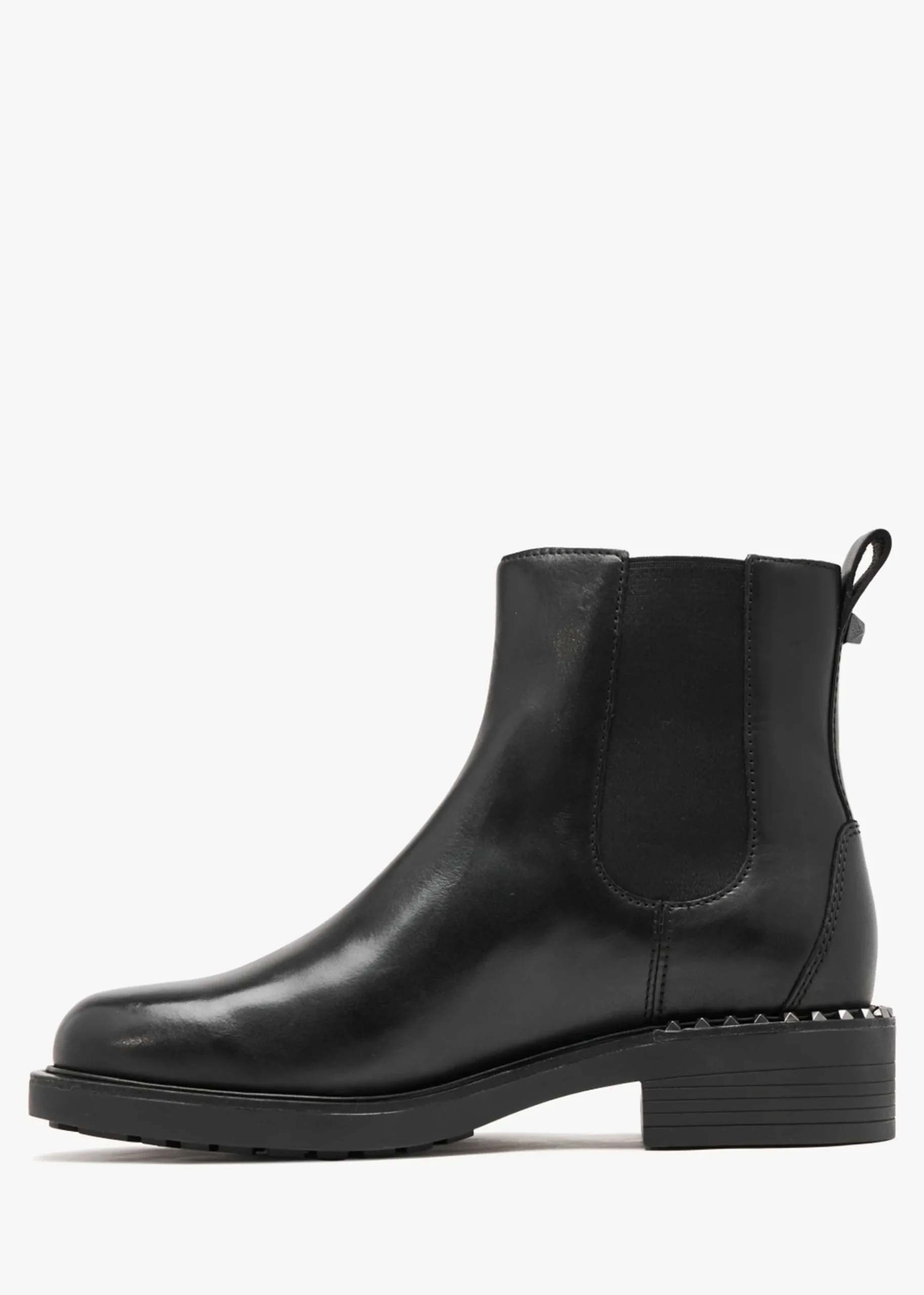 Fancy Black Leather Chelsea Boots
