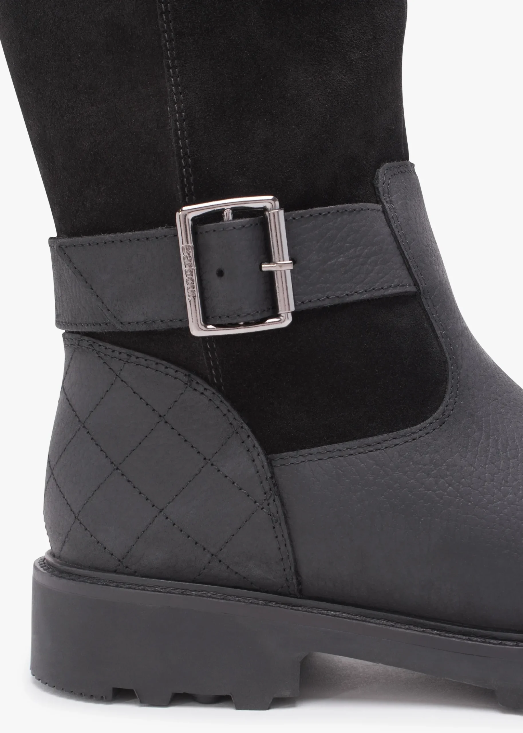 Fareham Black Leather Knee High Boots