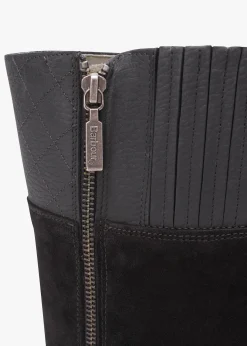 Fareham Black Leather Knee High Boots