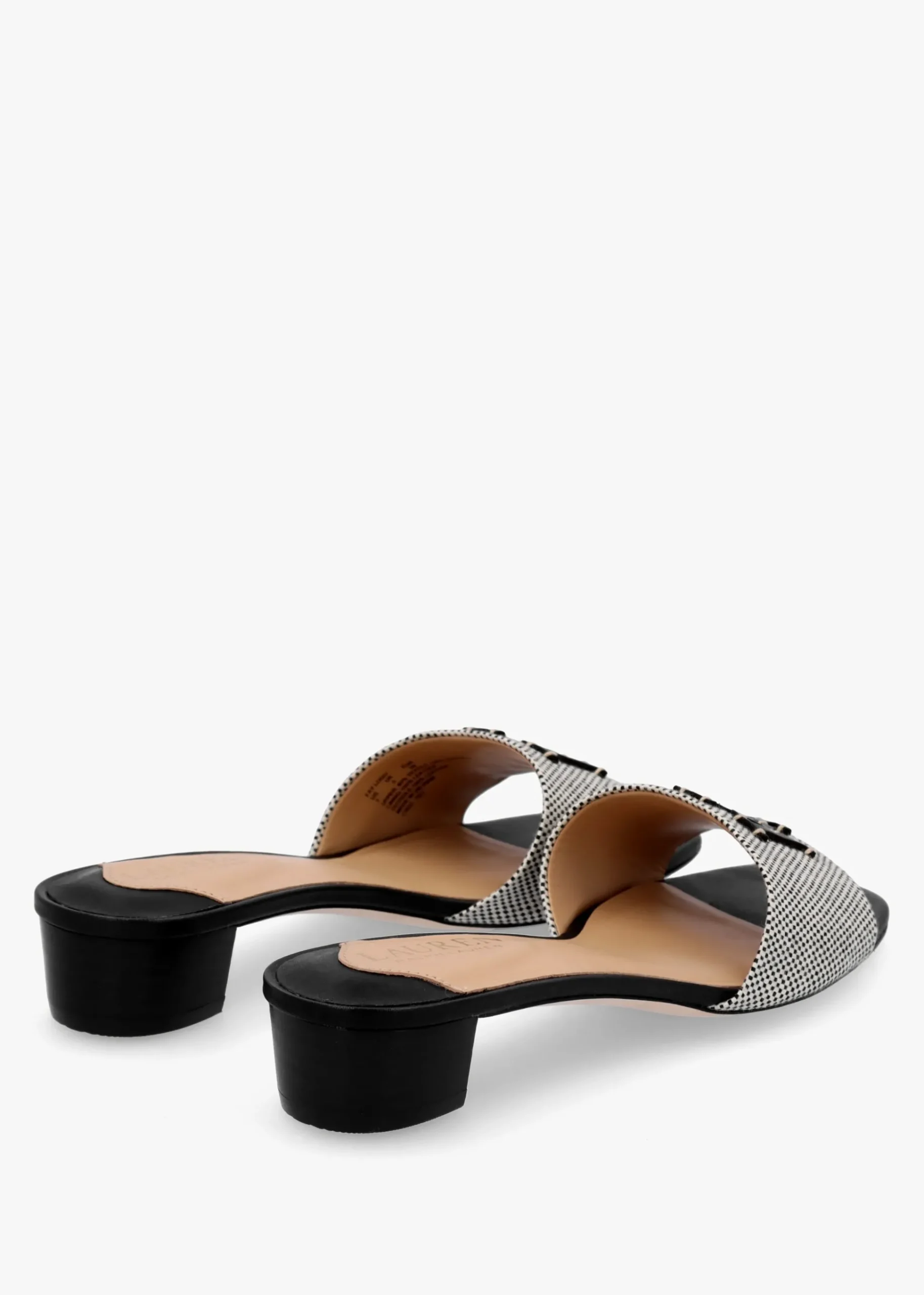 Fay Logo Black Low Heel Mules