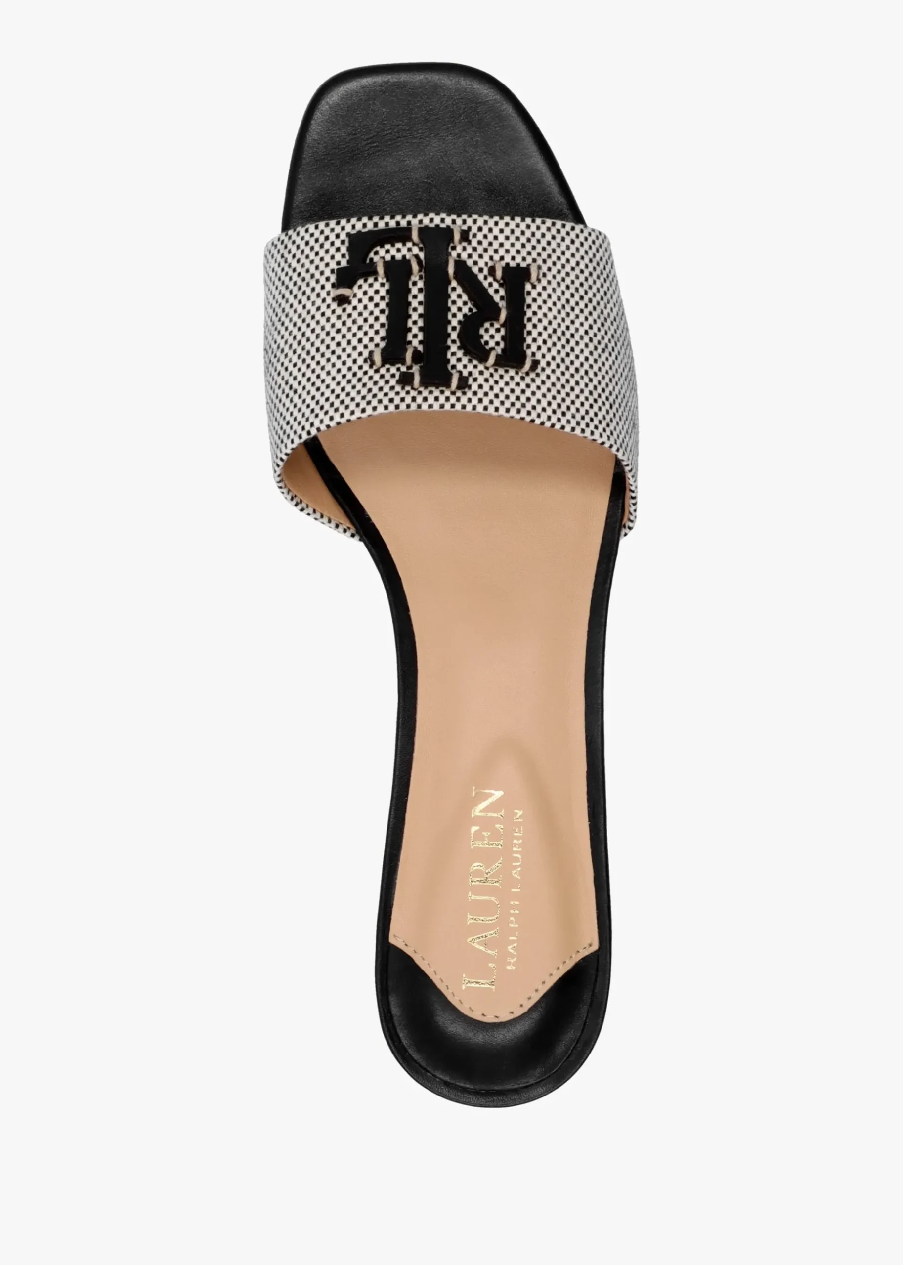 Fay Logo Black Low Heel Mules
