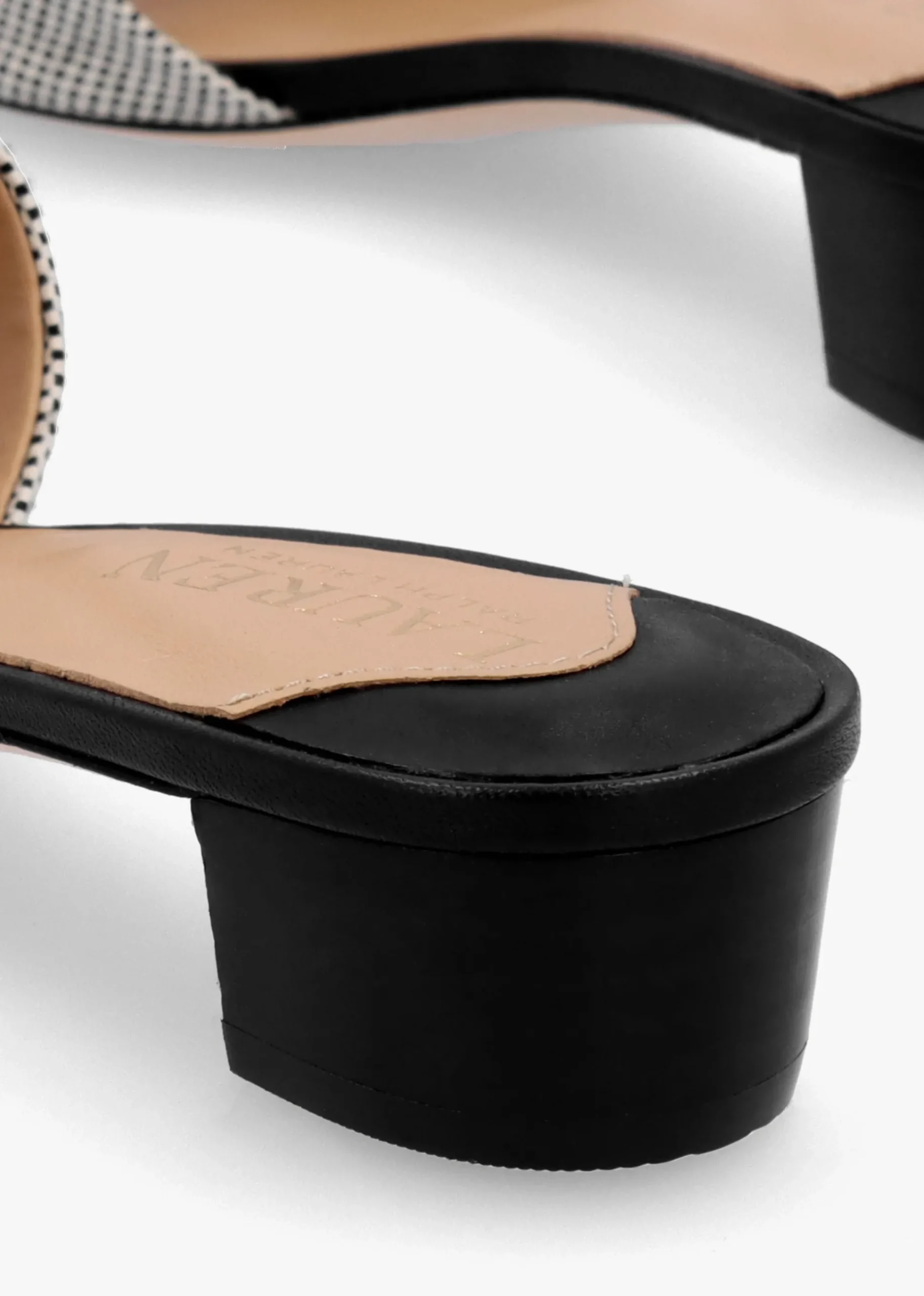 Fay Logo Black Low Heel Mules