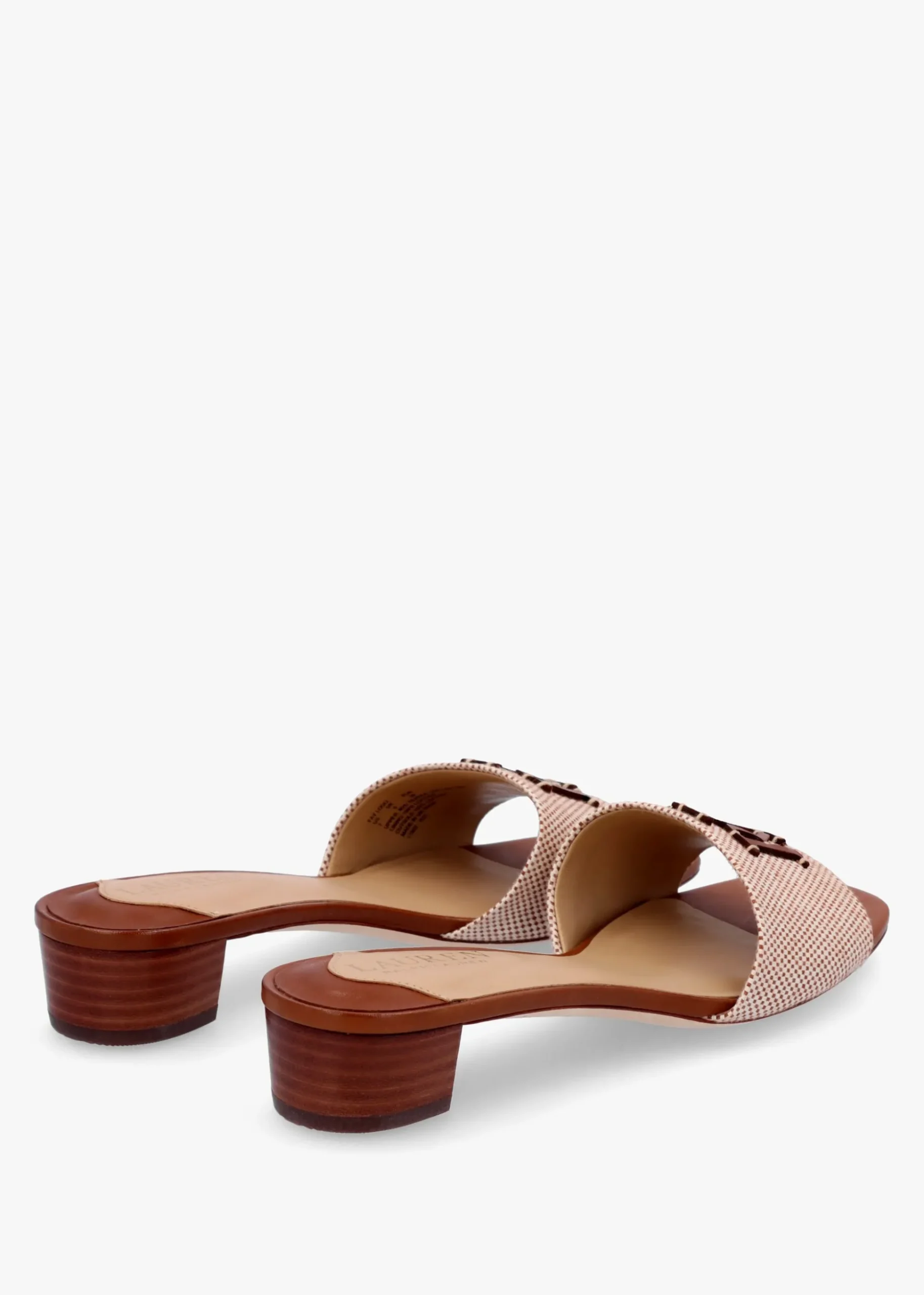 Fay Logo Resort Tan Low Heel Mules