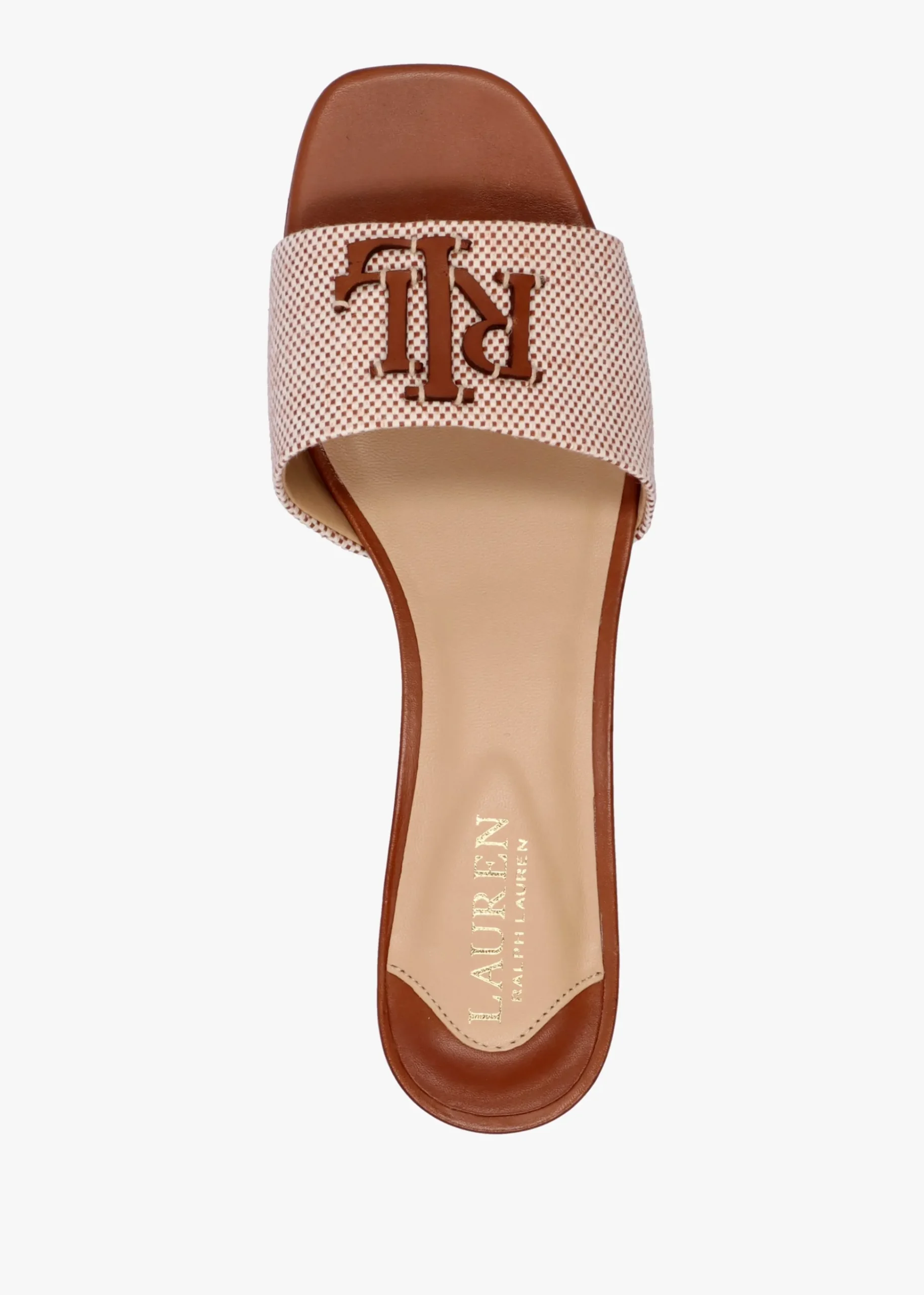 Fay Logo Resort Tan Low Heel Mules
