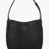 Fedora Black Hobo Shoulder Bag