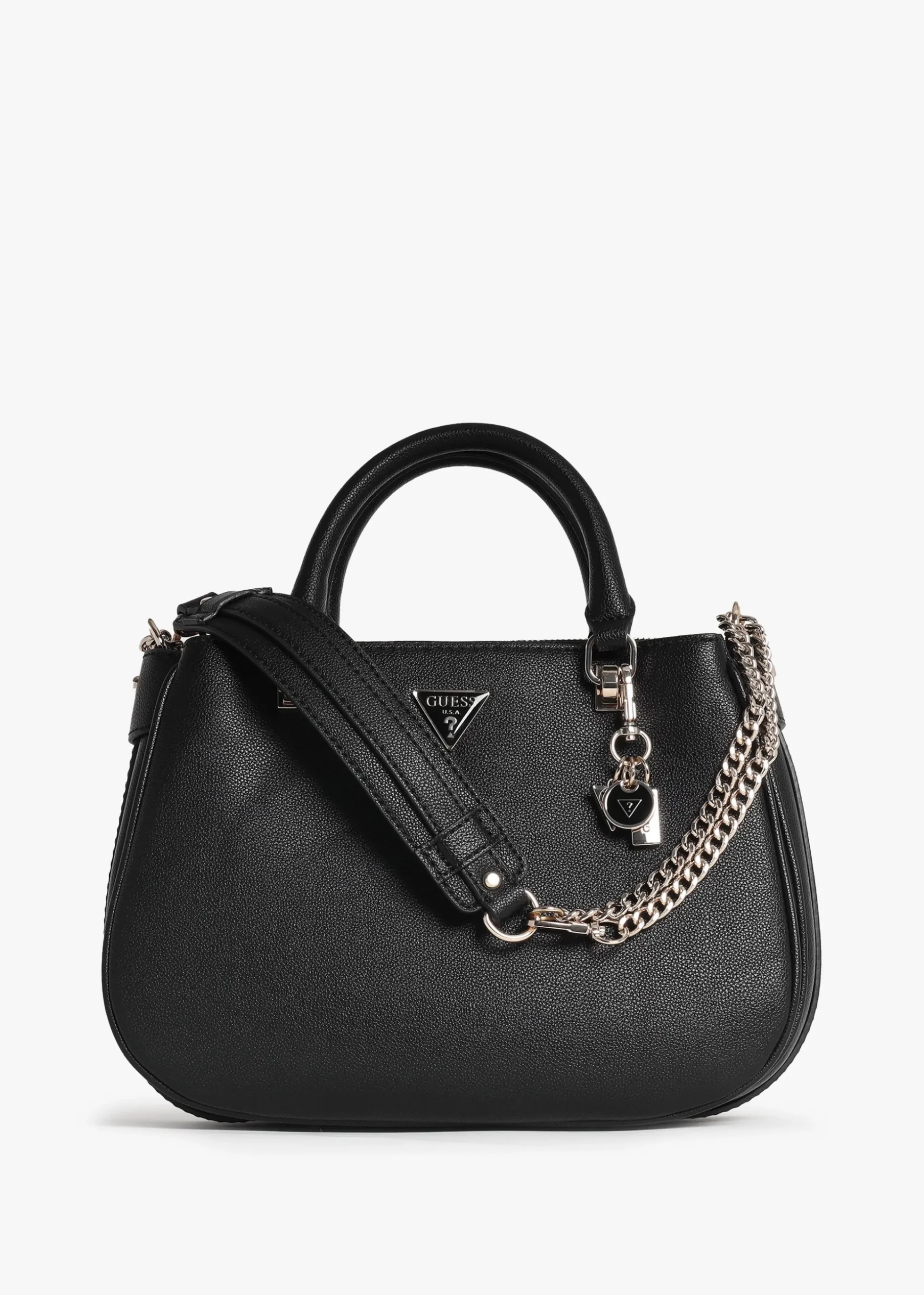 Fedora Black Shoulder Satchel Bag