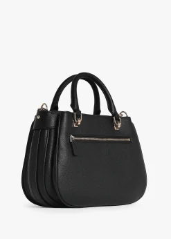 Fedora Black Shoulder Satchel Bag