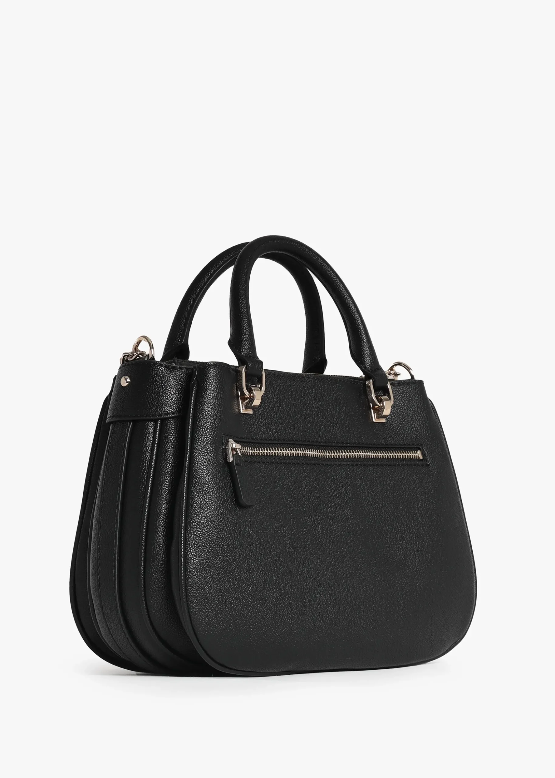 Fedora Black Shoulder Satchel Bag
