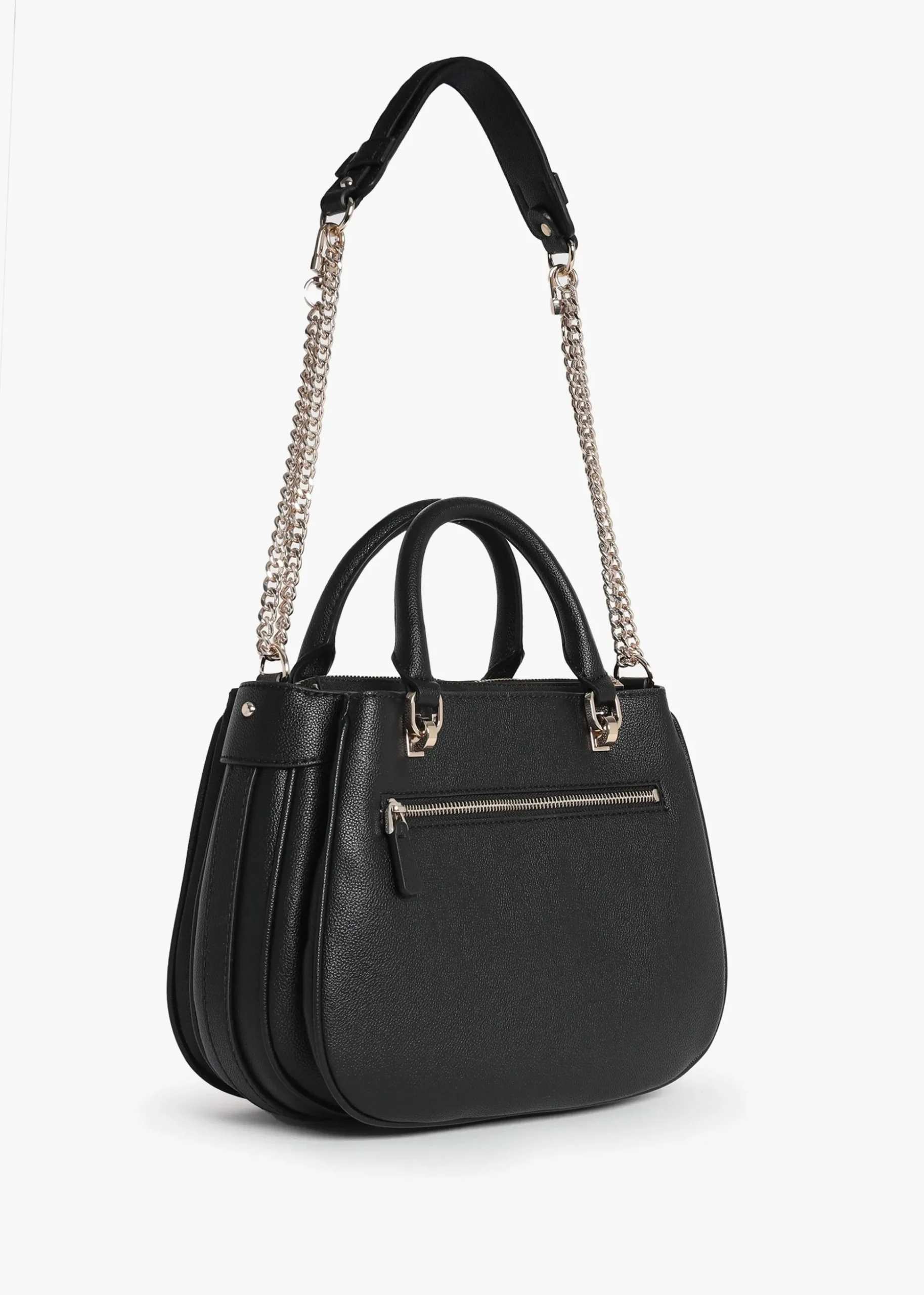 Fedora Black Shoulder Satchel Bag