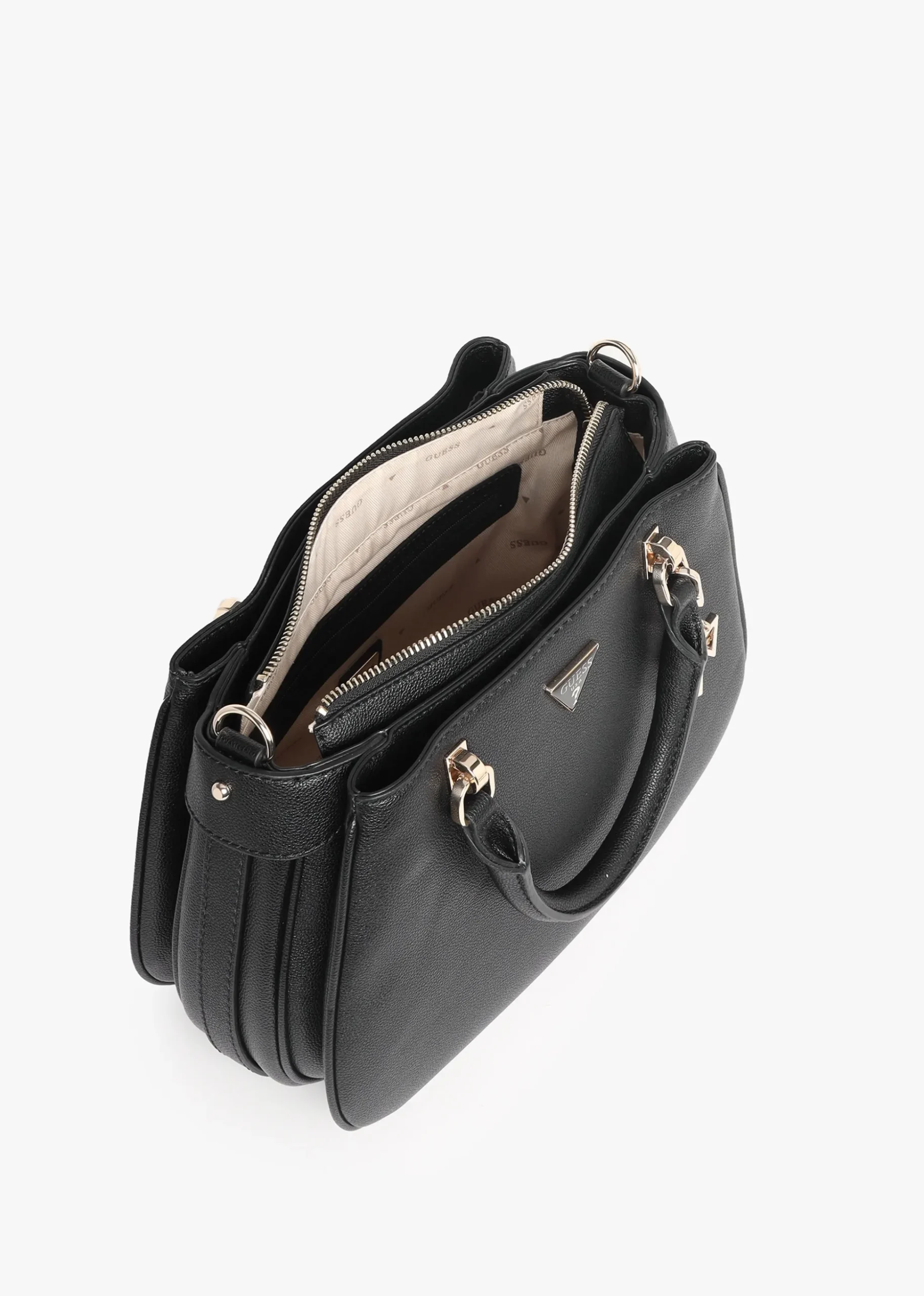 Fedora Black Shoulder Satchel Bag