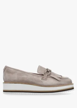 Fernnanda Taupe Suede Loafers