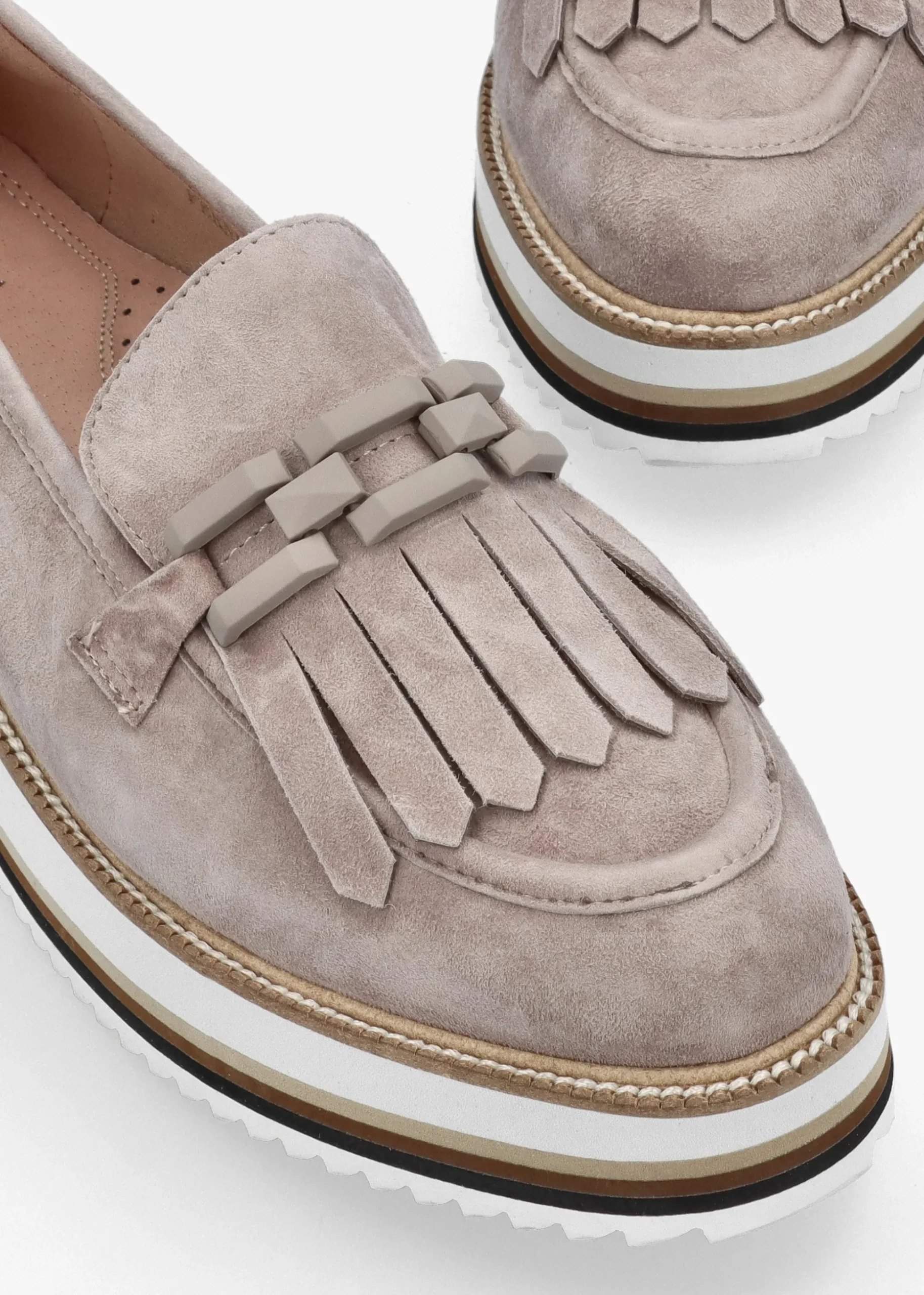 Fernnanda Taupe Suede Loafers