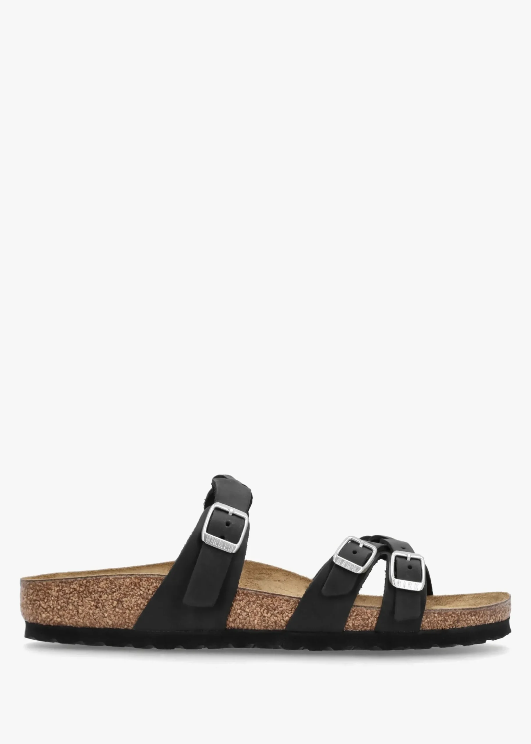 Franca Black Oiled Nubuck Leather Mules