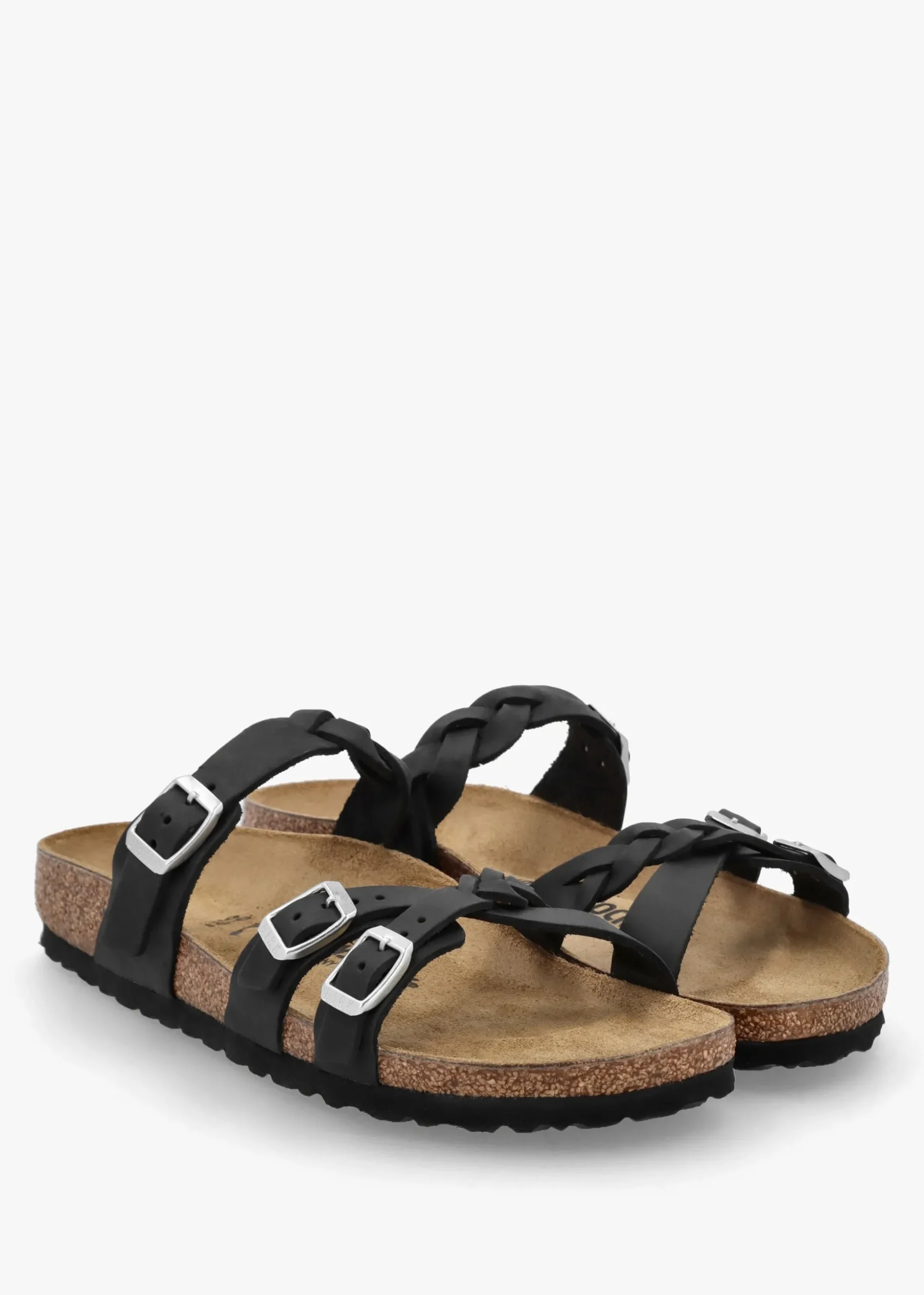 Franca Black Oiled Nubuck Leather Mules