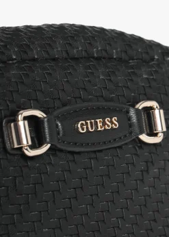 Francy Woven Black Camera Cross-Body Bag