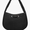 Francy Woven Black Hobo Bag