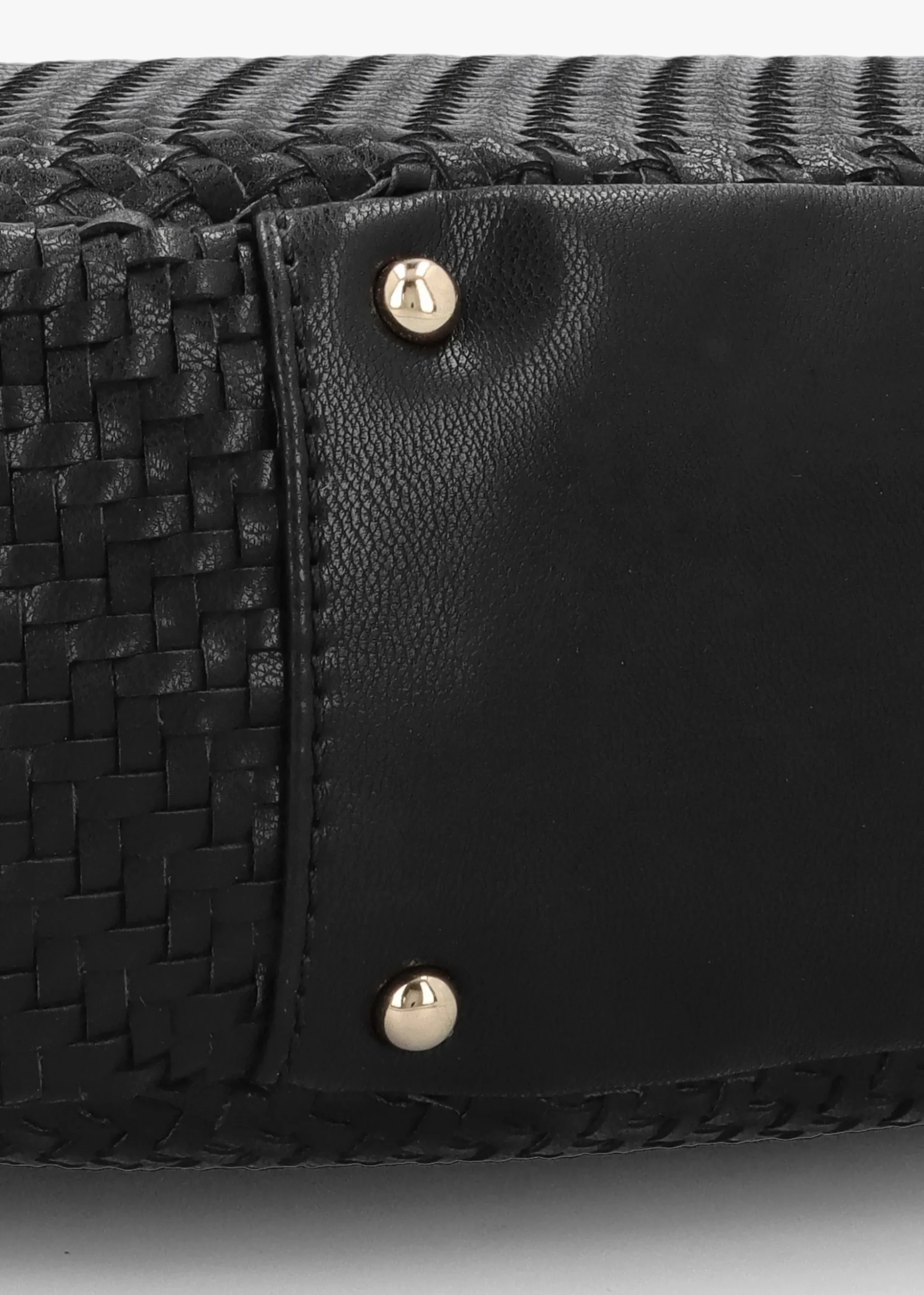 Francy Woven Black Hobo Bag