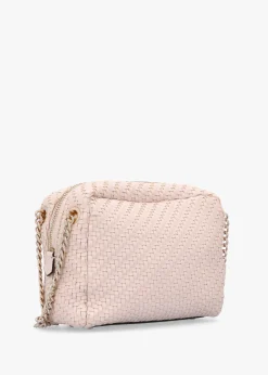 Francy Woven Shell Camera Cross-Body Bag