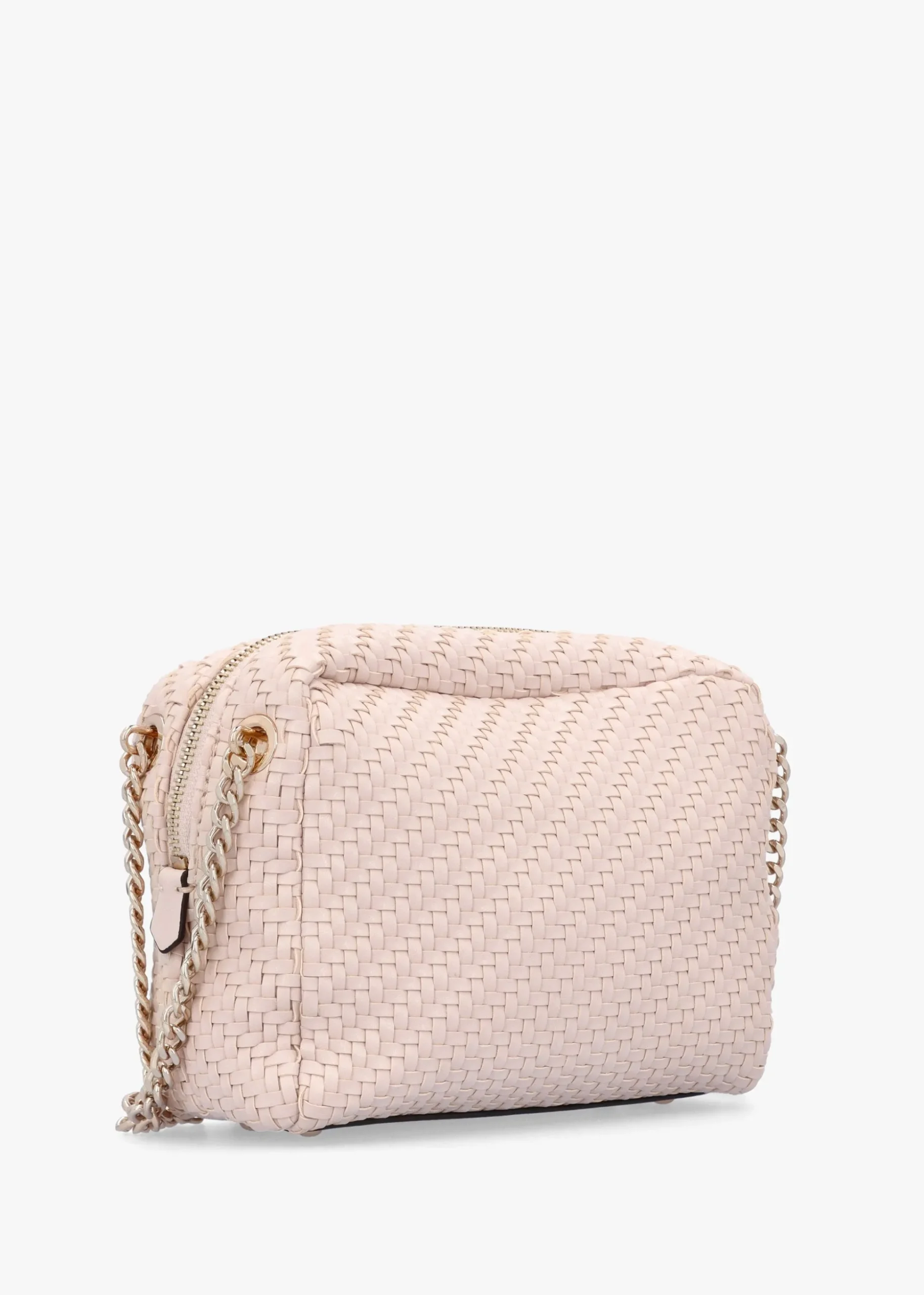 Francy Woven Shell Camera Cross-Body Bag