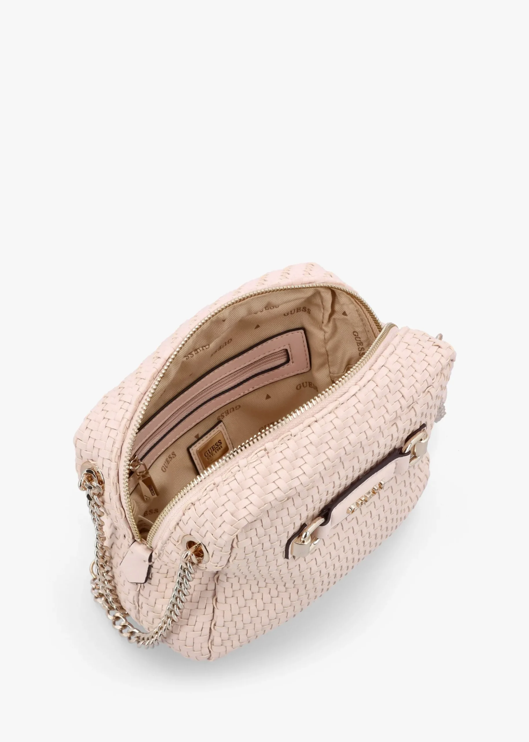 Francy Woven Shell Camera Cross-Body Bag