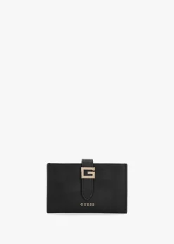 G Logo Black Leather Card Case