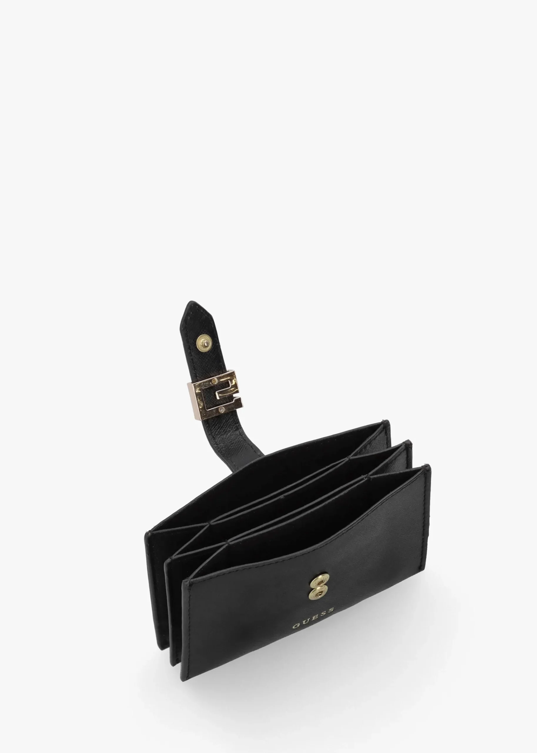 G Logo Black Leather Card Case
