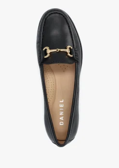 Galtro Black Smooth Leather Snaffle Loafers