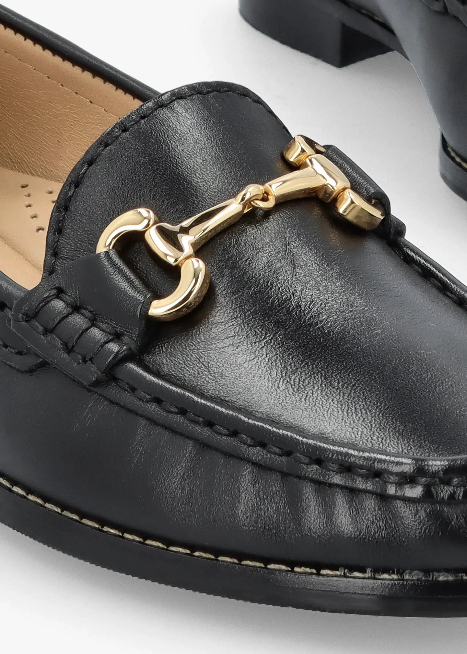Galtro Black Smooth Leather Snaffle Loafers