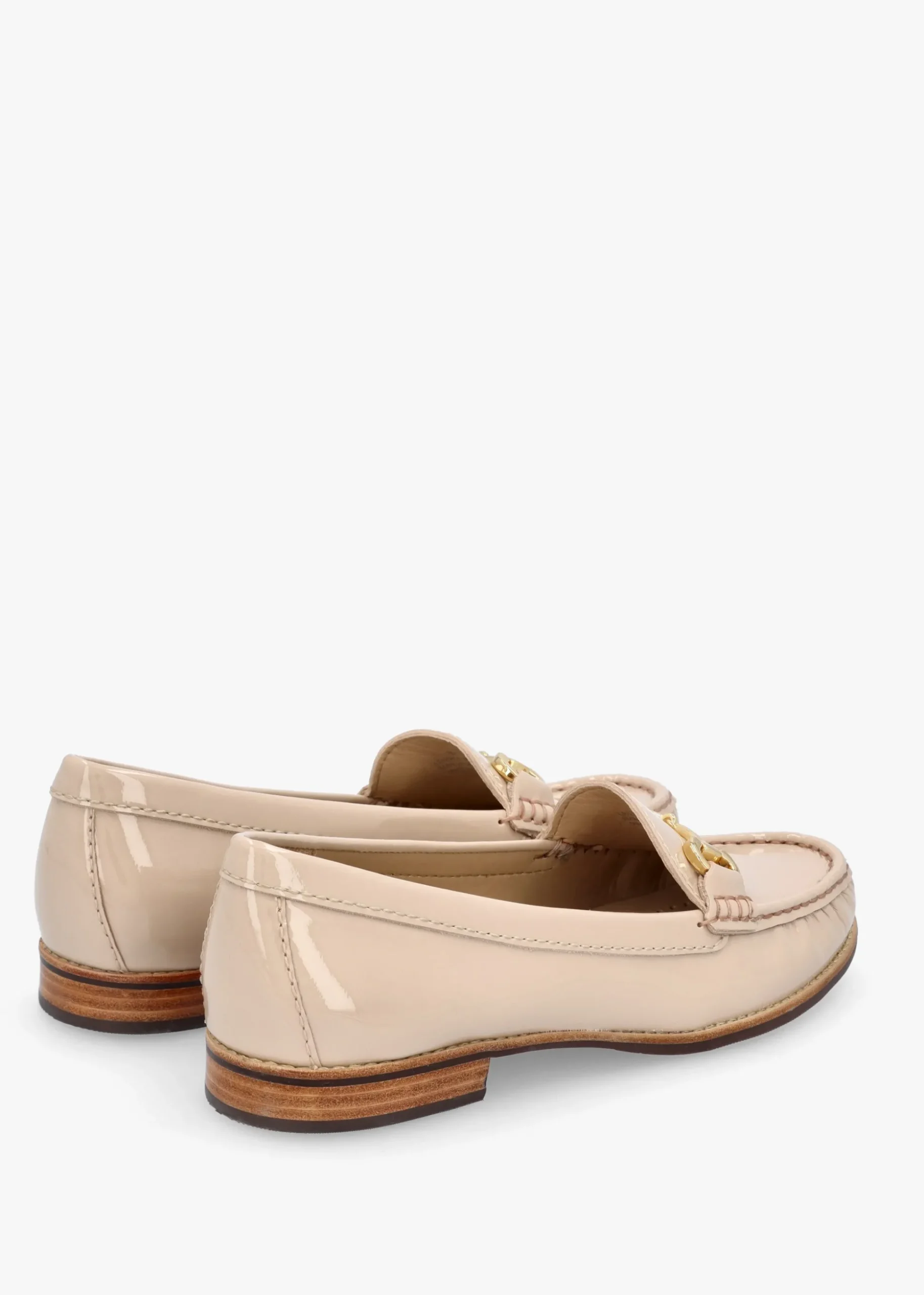 Galtro Nude Patent Leather Snaffle Loafers