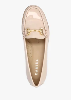 Galtro Nude Patent Leather Snaffle Loafers