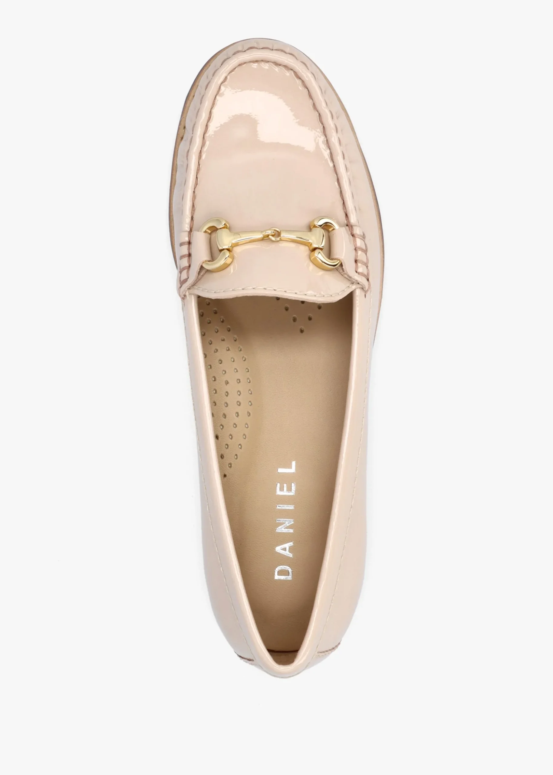 Galtro Nude Patent Leather Snaffle Loafers