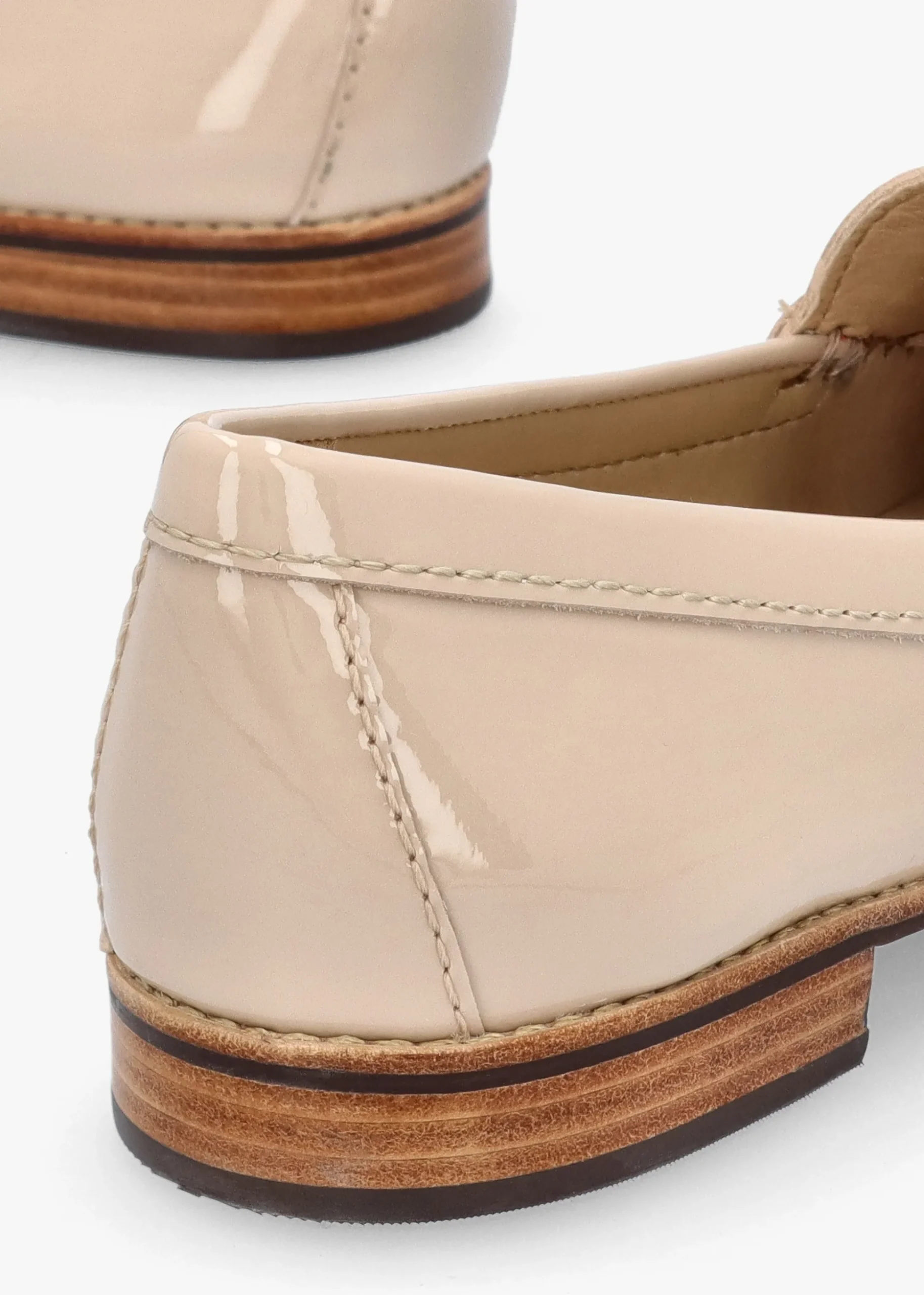 Galtro Nude Patent Leather Snaffle Loafers