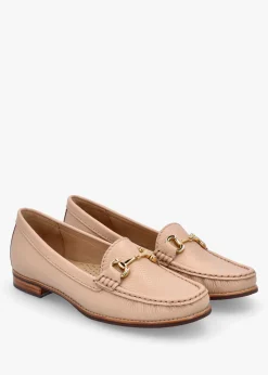 Galtro Nude Tumbled Leather Snaffle Loafers
