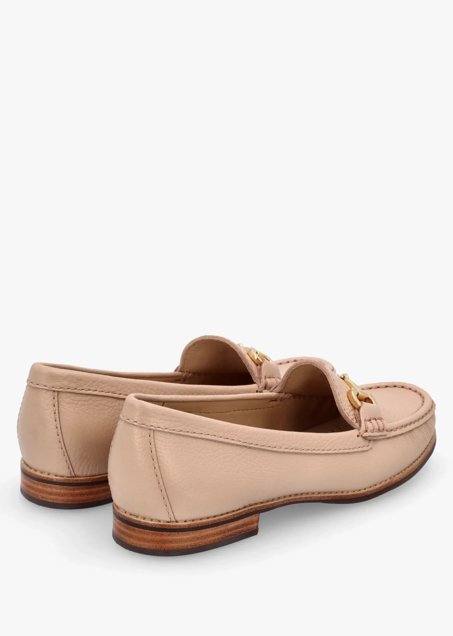 Galtro Nude Tumbled Leather Snaffle Loafers