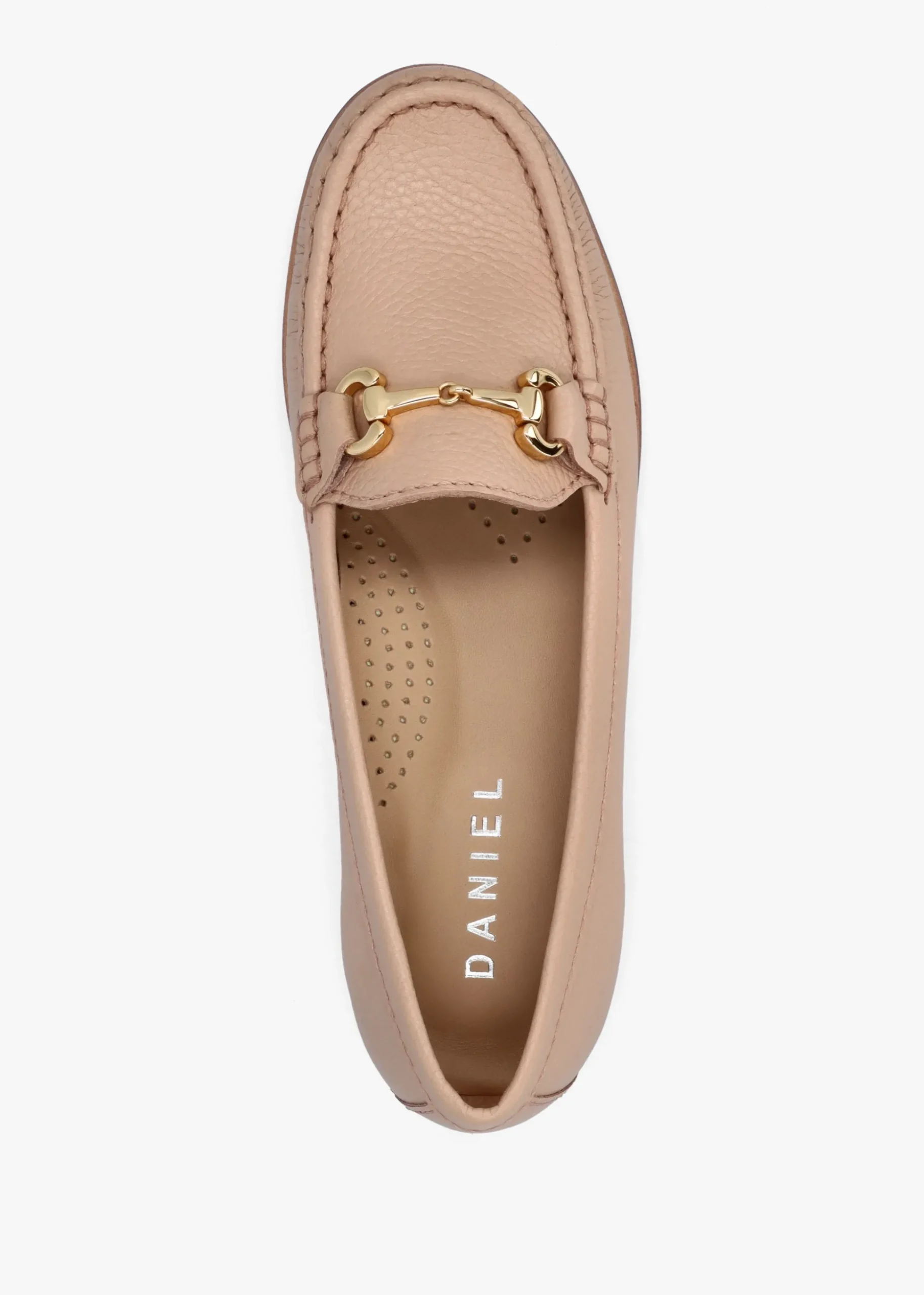 Galtro Nude Tumbled Leather Snaffle Loafers