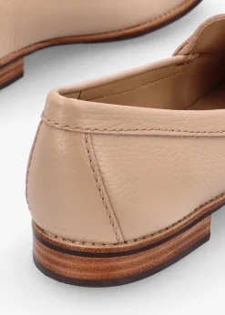 Galtro Nude Tumbled Leather Snaffle Loafers