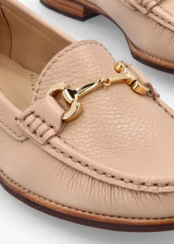 Galtro Nude Tumbled Leather Snaffle Loafers
