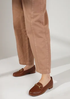 Galtro Tan Smooth Leather Snaffle Loafers